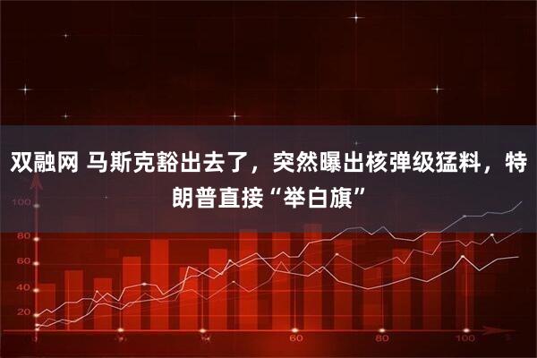 双融网 马斯克豁出去了，突然曝出核弹级猛料，特朗普直接“举白旗”