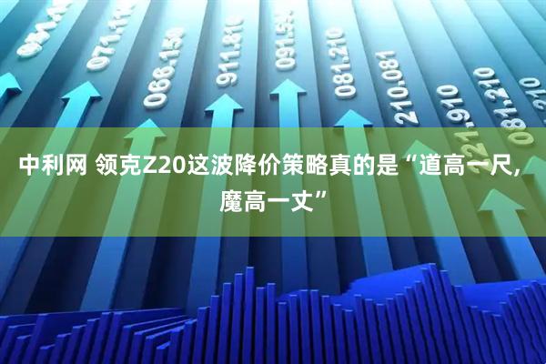 中利网 领克Z20这波降价策略真的是“道高一尺, 魔高一丈”
